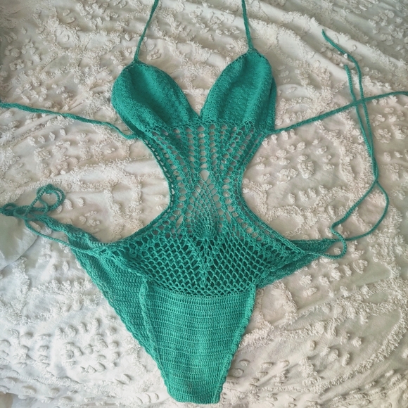 handmade Other - Macrame turquoise swimsuit